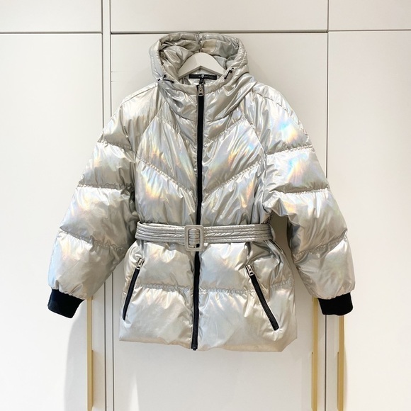 7 For All Man Kind Holographic Puffer - Picture 1 of 17